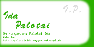 ida palotai business card